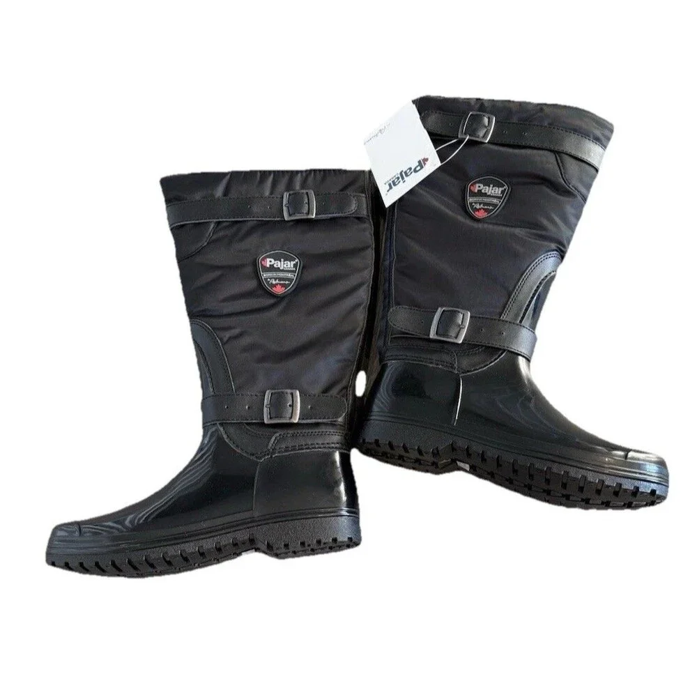 Pajar Canada RORY Women's Insulated Rain Boots - Black, SIZE 6.‎ NEW With Tags